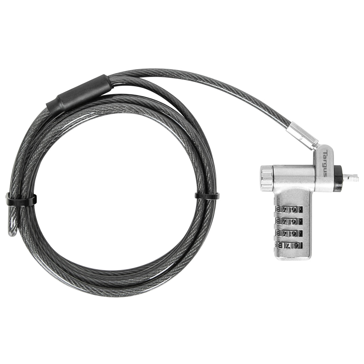 Targus - Ultimate 3 in 1 Combination Cable Lock (T-Bar, Nano & Wedge Anchors) - Silver