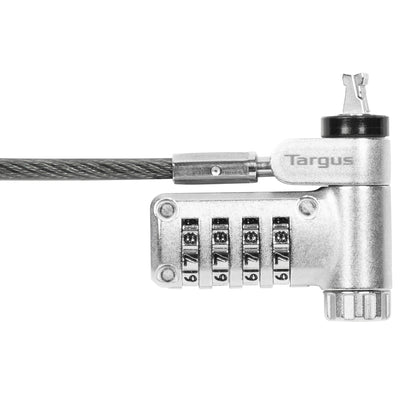 Targus - Ultimate 3 in 1 Combination Cable Lock (T-Bar, Nano & Wedge Anchors) - Silver