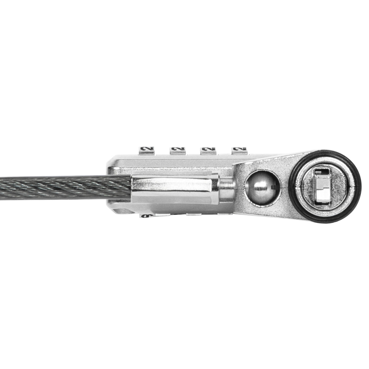 Targus - Ultimate 3 in 1 Combination Cable Lock (T-Bar, Nano & Wedge Anchors) - Silver