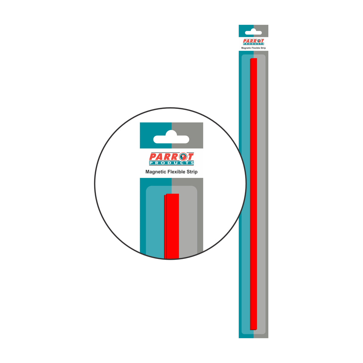 MAGNETIC FLEXIBLE STRIPS 1000*20MM RED