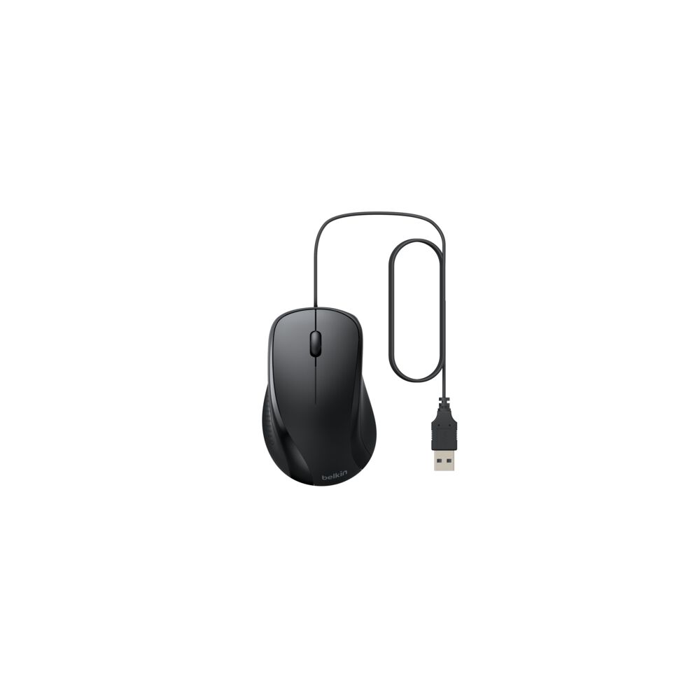 Belkin - Wired Keyboard and Mouse Combo - Black