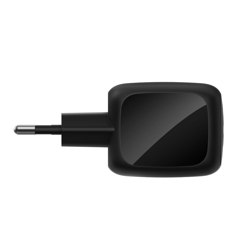 Belkin - BoostCharge 50 Watt 2 x USB-C Ports Dual Port GaN Charger - Black