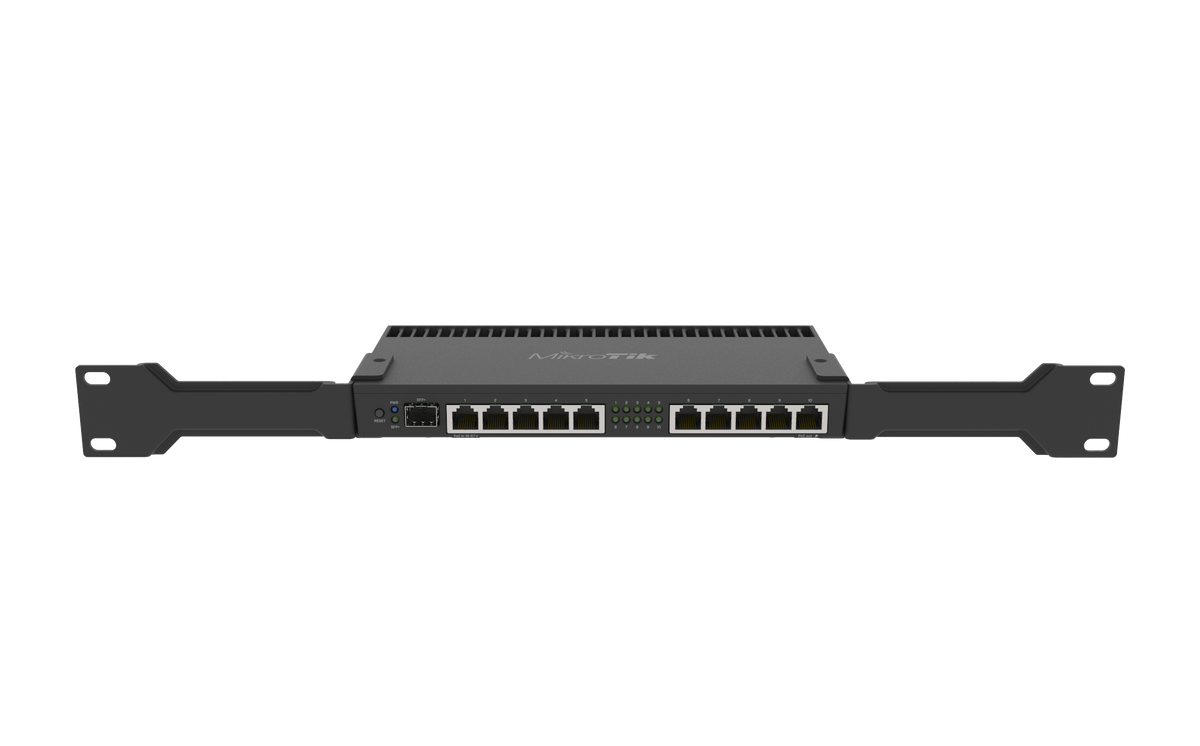 MikroTik 10 Port Gigabit 1SFP+ 4 Core L5 Rack-Mount Router | MT-RB4011iGS-RM