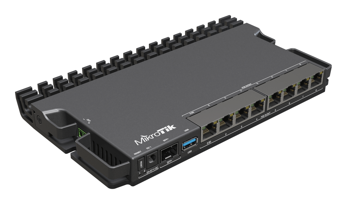 MikroTik 7 Gigabit 1 x 2.5Gbps 1 SFP+ PoE Router L5 License | MT-RB5009UPR+S+IN