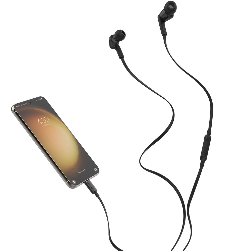 Belkin - SoundForm Wired USB-C Earbuds - Black