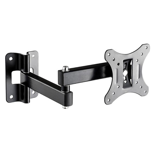Tuff-Luv - Wall Mounted Pivot Monitor/TV Mount 10" - 27" - Black