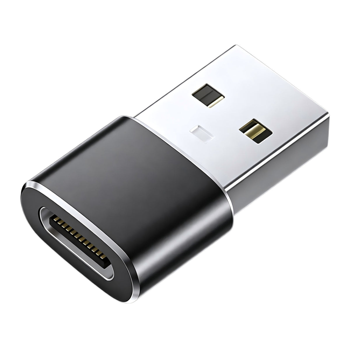 Tuff-Luv - USB-A Male to USB-C Female Adapter - Black