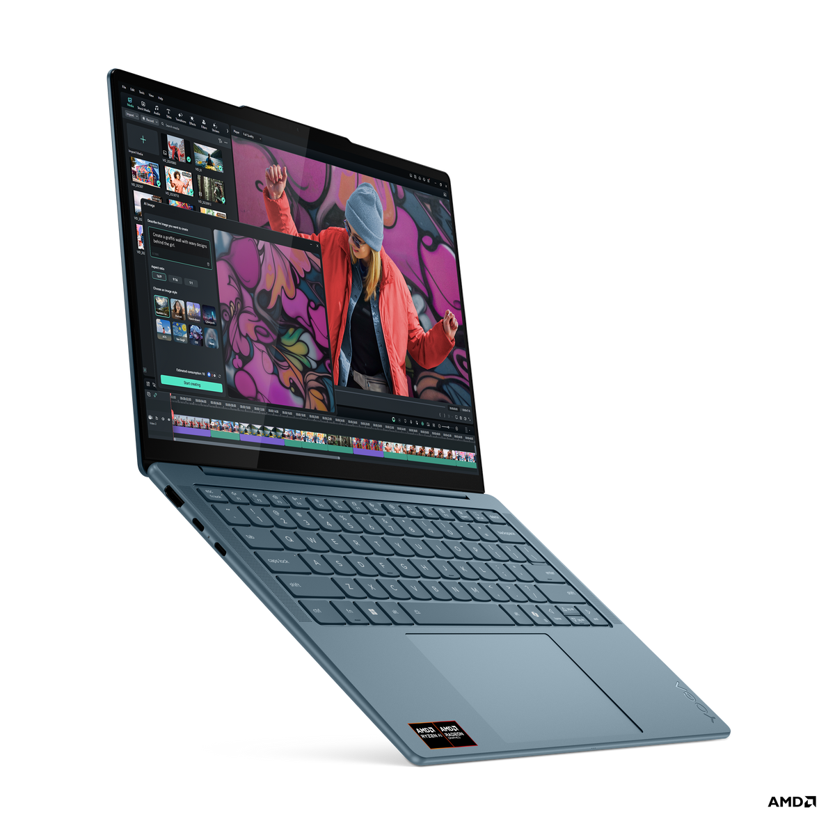 Lenovo Yoga Slim7 / 14AKP10 / 14" WUXGA 1920x1200 / OLED / Teal / Ryzen AI_7_350 / 32GB LP5X 7467 / 512GB SSD M.2 2242 PCIe 4.0x4 NVMe / Backlit K/B / Win11 Pro / 3YR On Site