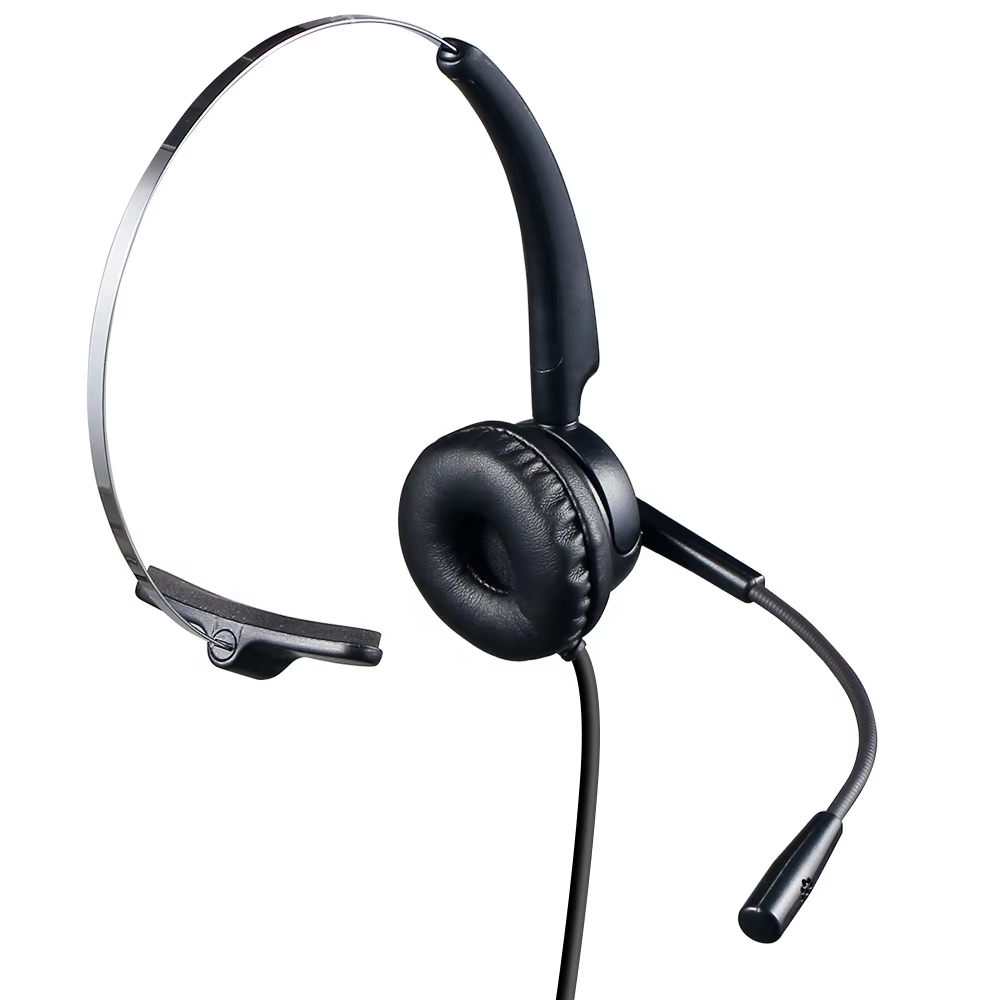 Tuff-Luv - Dual Connectivity USB-A and 3.5MM Mono Call Centre Head Set - Black