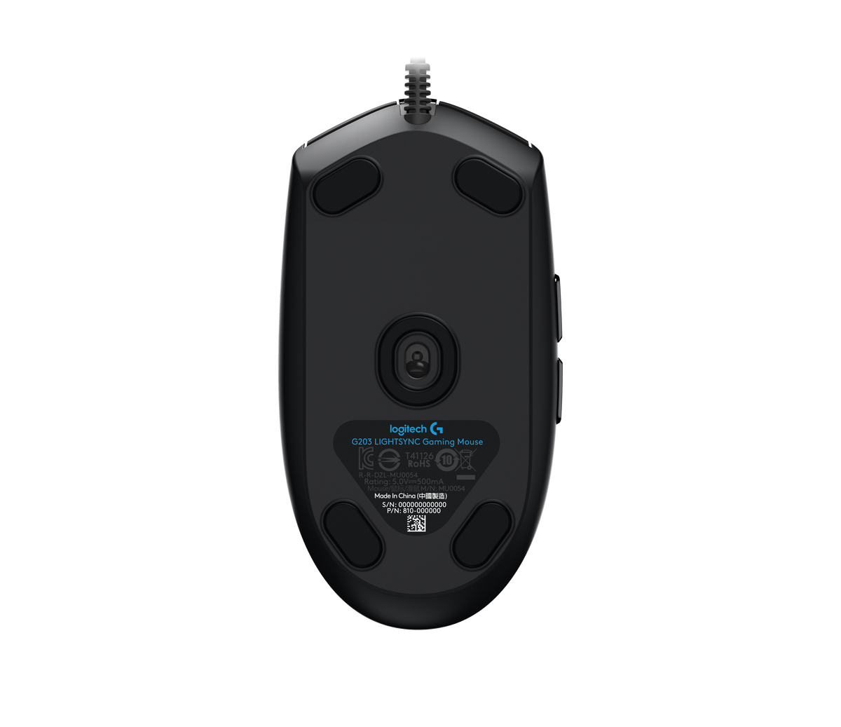 Logitech Gaming G102 LightSync Mouse 200DPI to 6000DPI adjustable optical sensor;black