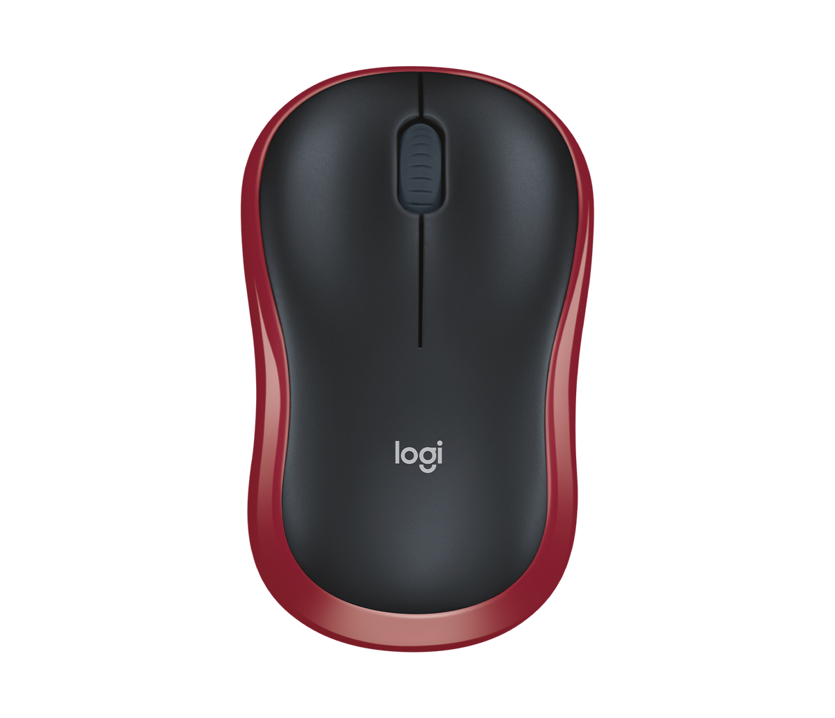Logitech Wireless Mouse M185 (RED) Nano USB receiver 3 buttons optical tracking with wheel 10m range