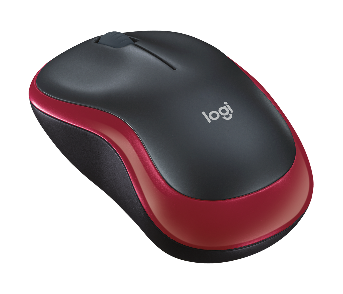 Logitech Wireless Mouse M185 (RED) Nano USB receiver 3 buttons optical tracking with wheel 10m range