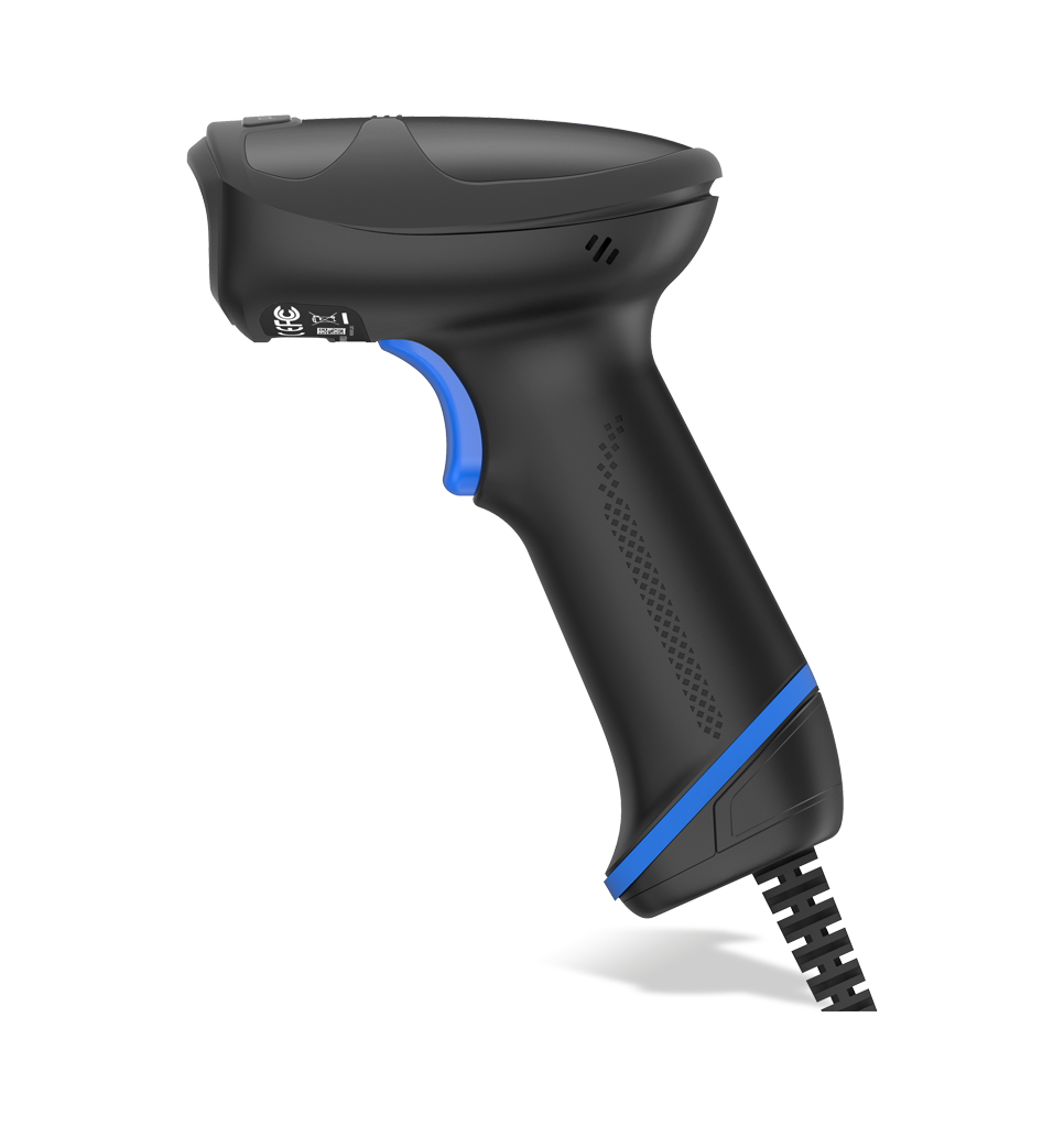 HR33 Marlin 2D CMOS Mega Pixel Handheld Reader with 3.5 mtr. coiledUSB cable(CBL030UA)and autosense. Incl. smart adjustable stnd