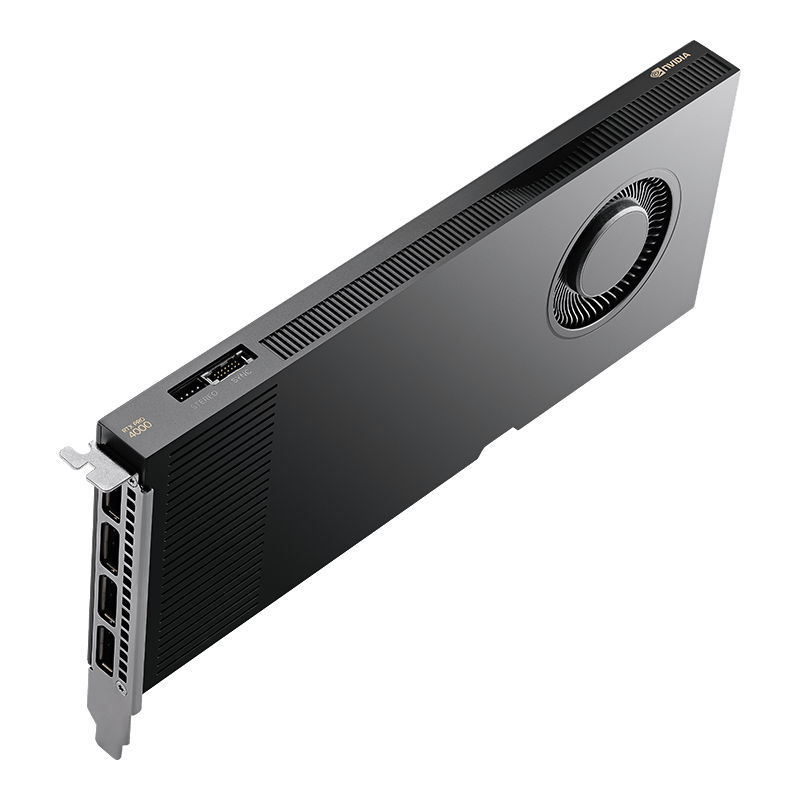 PNY NVIDIA RTX PRO 4000 Blackwell PCI-Express x16 Gen 5.0; 24 GB GDDR7 ECC 192-bit; 672 GB/s 140W; 4x DP 2.1b; Single Slot