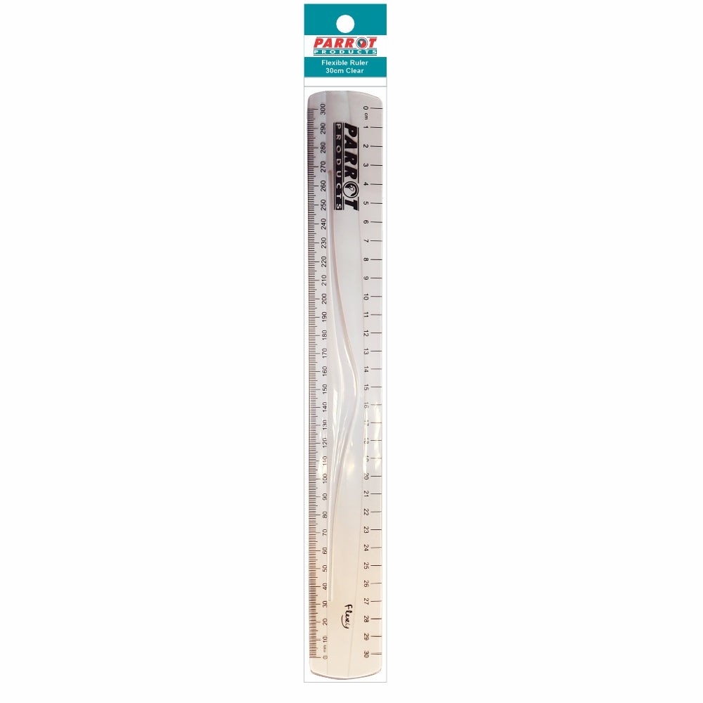 RULER FLEXIBLE 30CM CLEAR