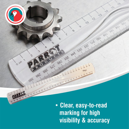 RULER FLEXIBLE 30CM CLEAR