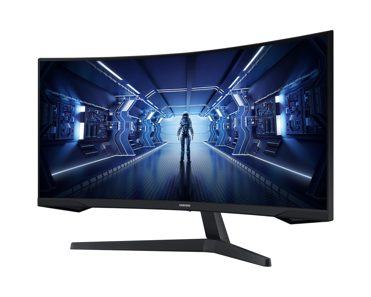 Samsung LC34G55TWW 34'' Odyssey G5 Ultra WQHD Curved Monitor; 21:9; 1000R; 3440X1440 Resolution; Max 165Hz; 2500:1 Static; 1ms (