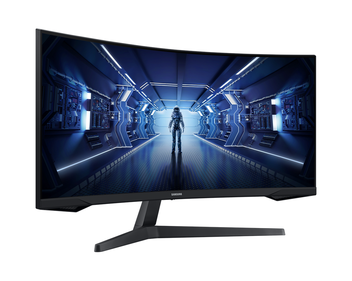 Samsung LC34G55TWW 34'' Odyssey G5 Ultra WQHD Curved Monitor; 21:9; 1000R; 3440X1440 Resolution; Max 165Hz; 2500:1 Static; 1ms (