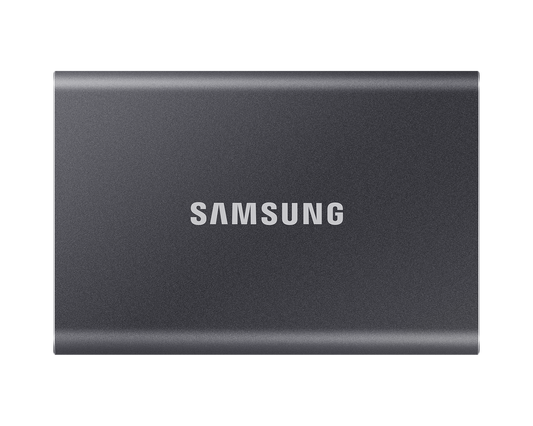 Samsung MU-PC2T0T T7 Portable SSD 2 TB; Transfer speed up to 1050 MB/s; USB 3.2 (Gen2; 10Gbps) backwards compatible; AES 256-bi