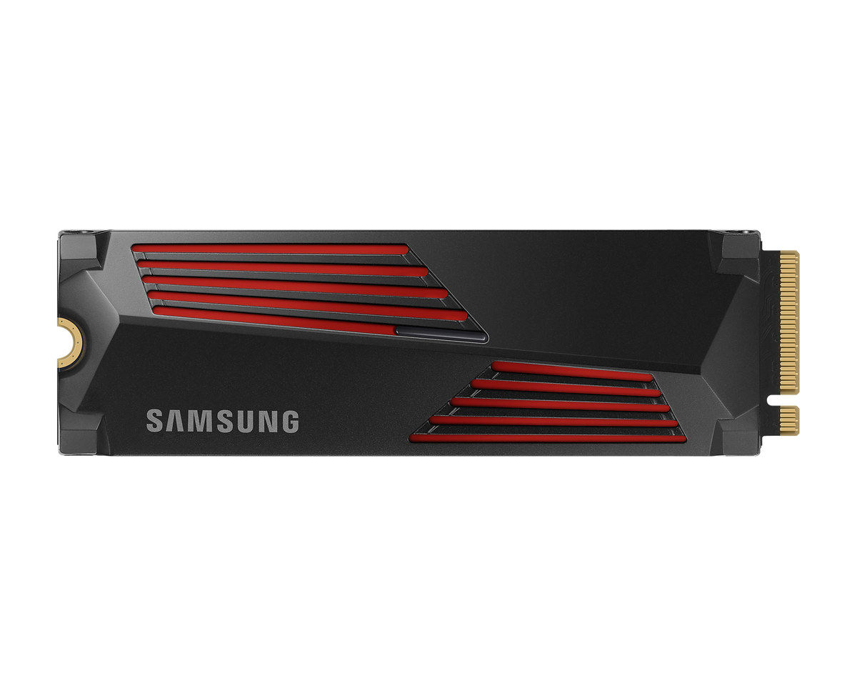 SAMSUNG MZ-V9P1T0CW 990 PRO 1 TB NVMe SSD W/Heatsink - Read Speed up to 7450 MB/s; Write Speed to up 6900 MB/s; Random Read up t