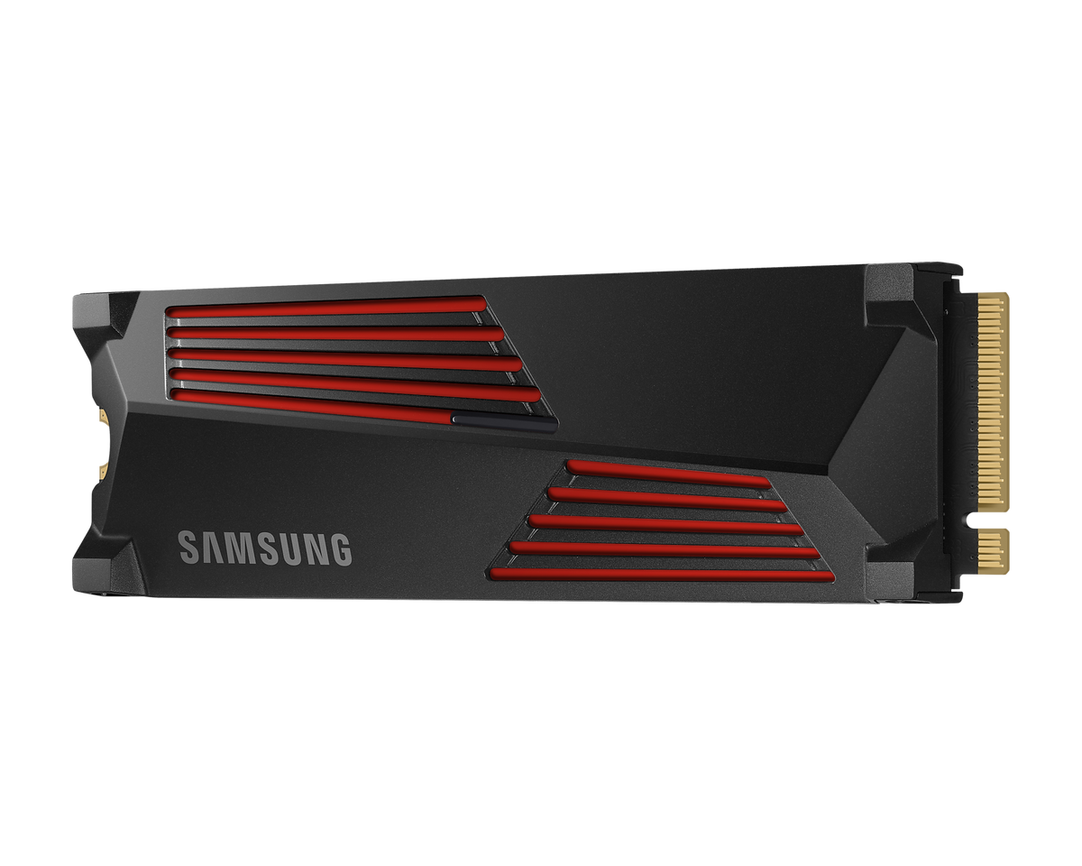 SAMSUNG MZ-V9P1T0CW 990 PRO 1 TB NVMe SSD W/Heatsink - Read Speed up to 7450 MB/s; Write Speed to up 6900 MB/s; Random Read up t
