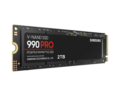 SAMSUNG MZ-V9P2T0BW 990 PRO 2 TB NVMe SSD - Read Speed up to 7450 MB/s; Write Speed to up 6900 MB/s; Random Read up to 1400000 I