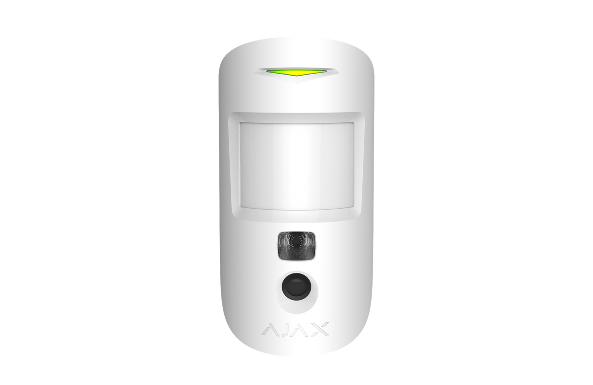 AJAX Security - MotionCam Jeweller - White Wireless Indoor Motion Detector with Photo Camera | AJAX-MC-INDR-W