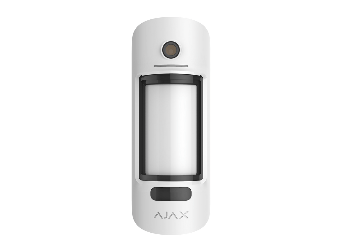 AJAX Security - MotionCam Jeweller - White Wireless Outdoor Motion Detector with Photo Verification | AJAX-MC-OUT-W