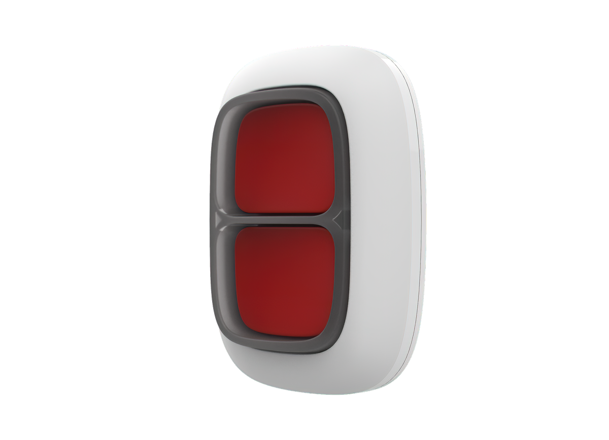 AJAX Security - DoubleButton Jeweller - Double White Wireless Smart Button for Panic and Control Modes | AJAX-PB-DOUBLE-W