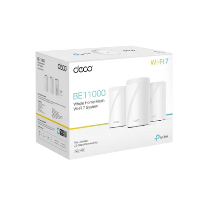 TP-Link Deco Wi-Fi 7 Mesh System (3-Pack) | TP-DECOBE65-3P