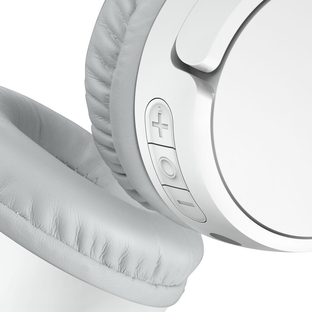 Belkin - SoundForm Mini Kids Wireless Headphones with Built-In Microphone, 30H of Playback Time, & Fun Stickers - Over-Ear Headsets for Online Learning, School, Travel, iPhone, iPad, Galaxy - White
