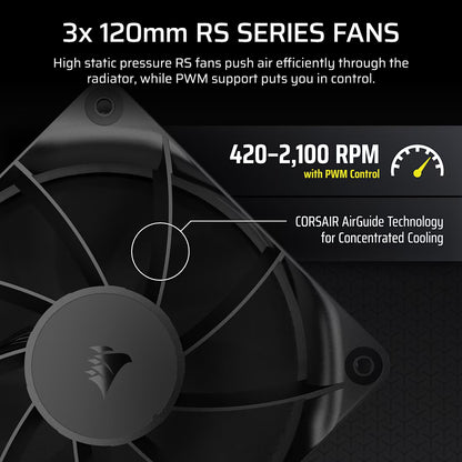 NAUTILUS 360 RS LCD Liquid CPU Cooler – 2.1 IPS LCD Screen RS120 Fans 360 mm Radiator LGA 1851/1700 AMD® AM5/AM4