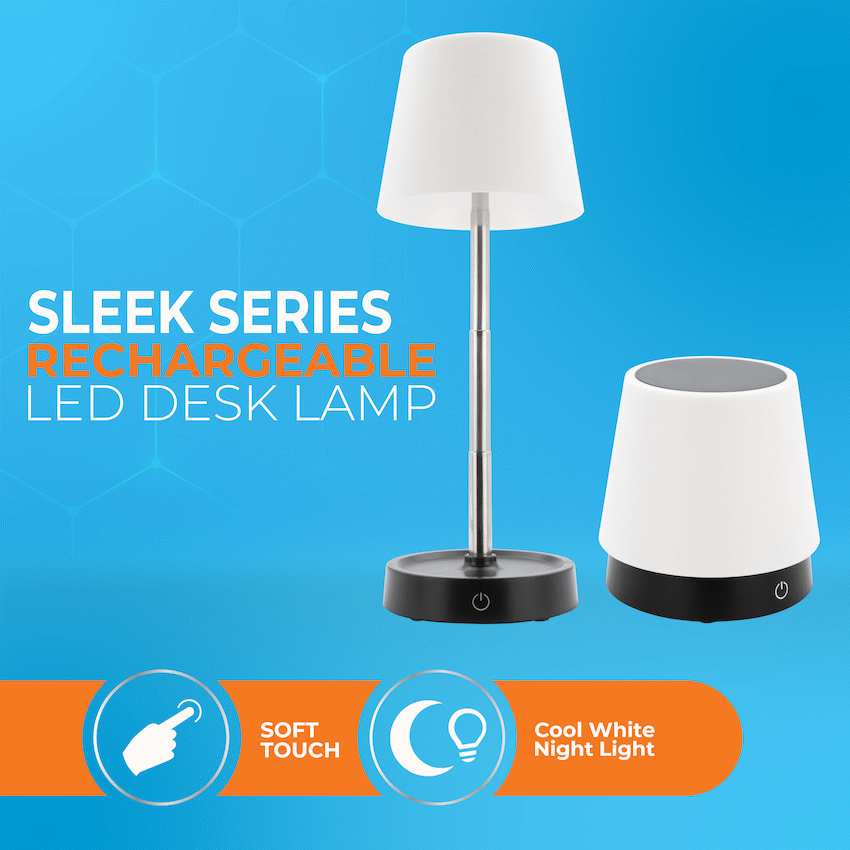 Switched Sleek Series Rechargeable LED Desk Lamp