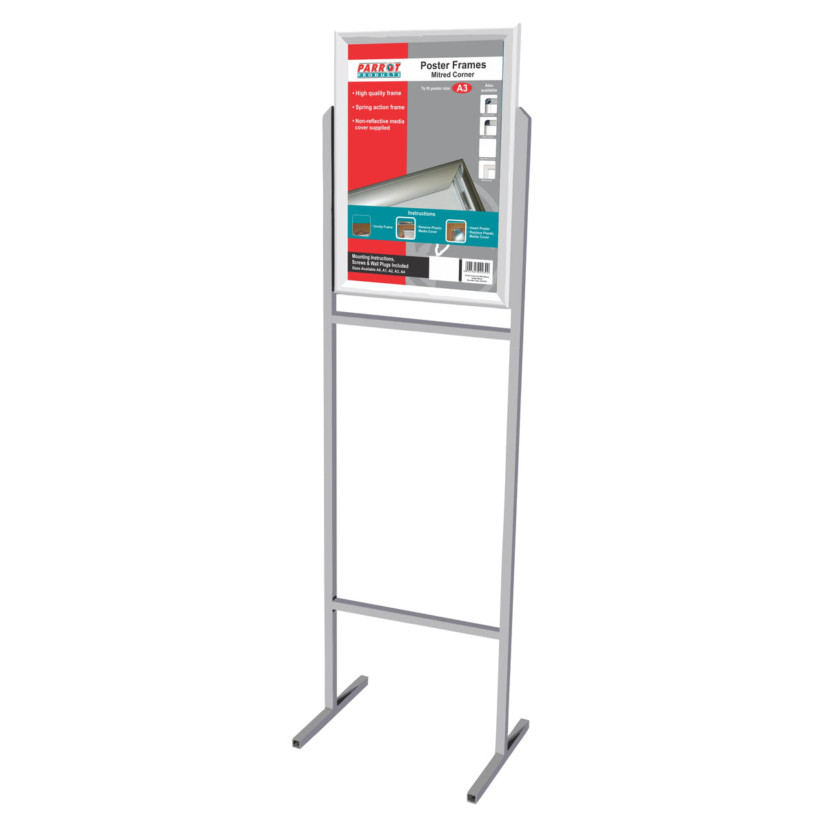 STAND POSTER FRAME STEEL DOUBLE SIDED A3