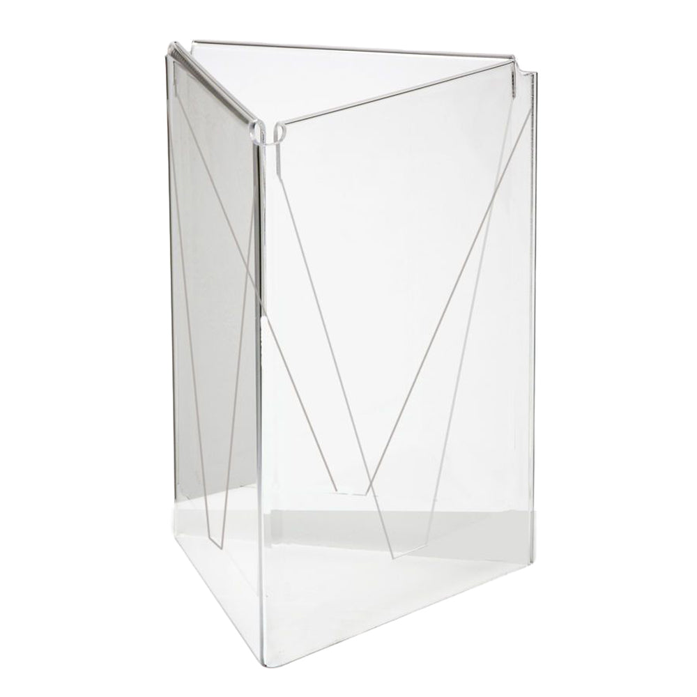 MENU HOLDER ACRYLIC A5 THREE SIDED TABLE TALKER