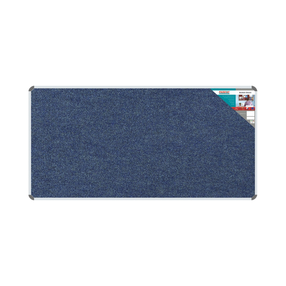 BULLETIN BOARD RIBBED ALUM FRAME 1800*900MM DENIM
