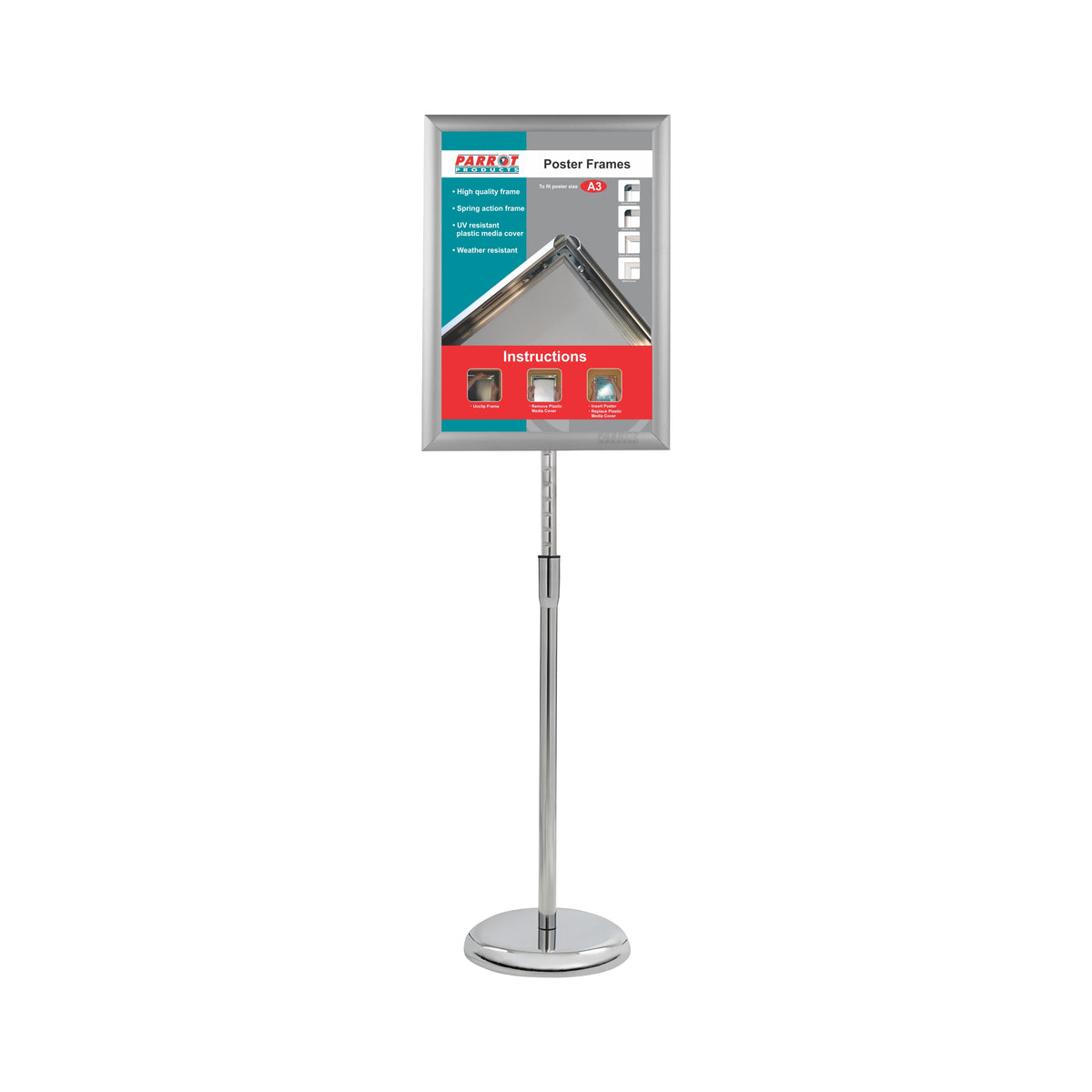 LOLLIPOP ALUMINIUM POSTER FRAME STAND A3