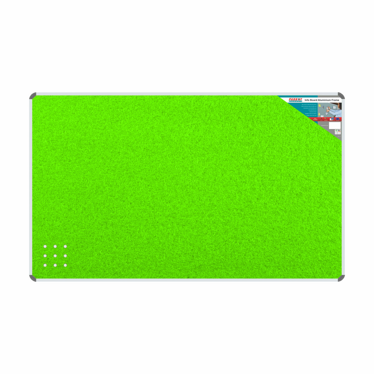INFO BOARD ALUMINIUM FRAME 2400*1200MM LIME GREEN