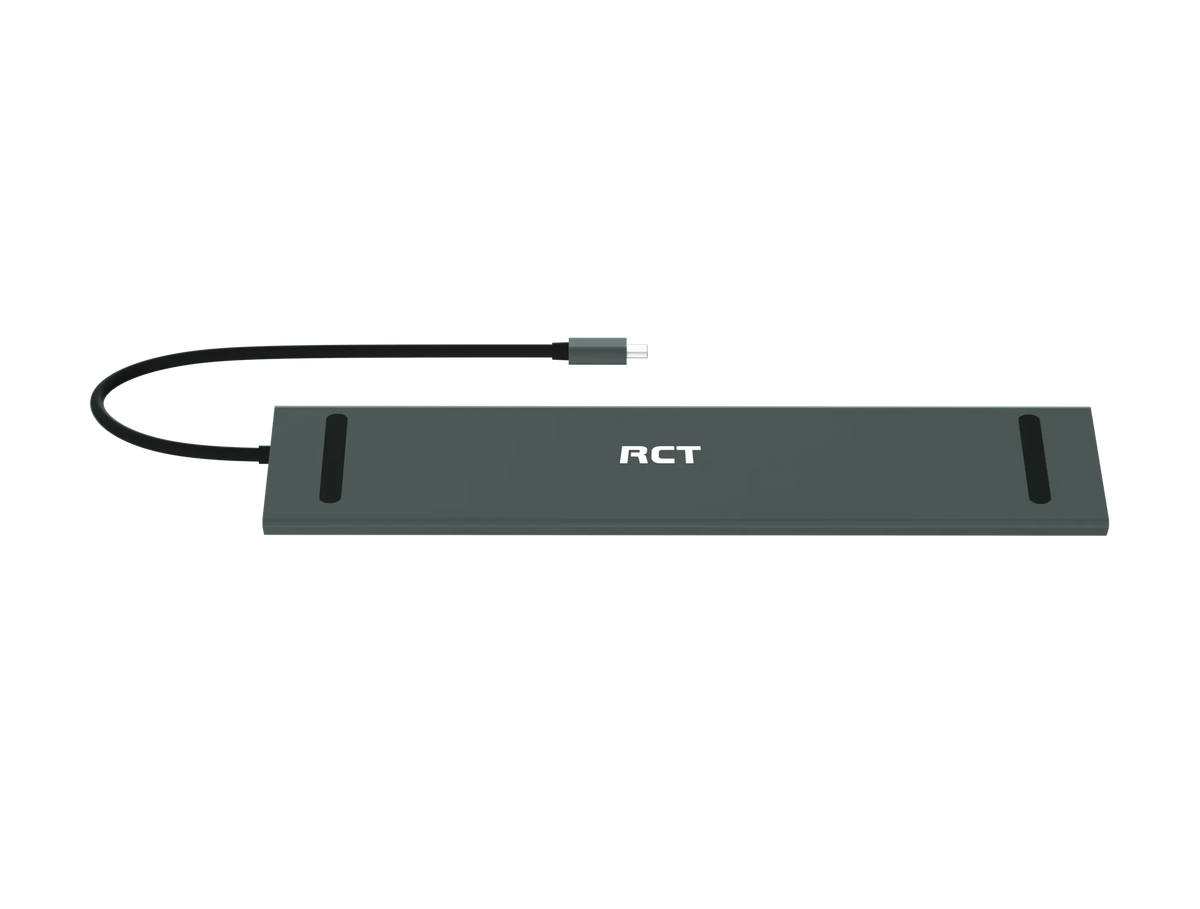 RCT 13-in-1 USB type C dock with 1 HDMI | 1 DP | 1 VGA | 3 USB 3.0 | 1 RJ45 | PD | 3.5mm audio & mic and SD/TF3.0 reader