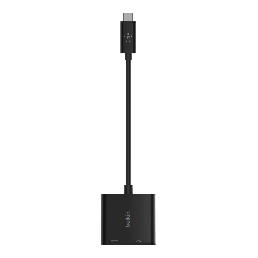 Belkin - USB-C to HDMI Adapter with up to 60 Watt of Power Delivery - Black
