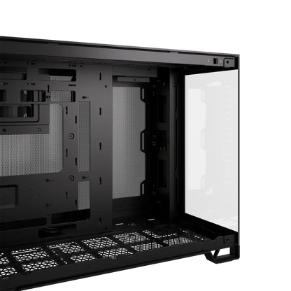 2500D Airflow Black Mid-Tower Dual Chamber PC Case; 2x 3.5'' | 2x 2.5'' Drive Bays; Up to 360mm Radiator compatible