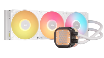 Corsair iCUE LINK TITAN 360 RX LCD Liquid CPU Cooler - White – RX120 RGB Fans – Fits Intel® LGA 1851/1700; AMD® AM5/AM4.