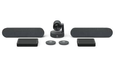 Logitech Rally Plus Premier Modular Video Conferencing System for Large and Extra Large Rooms, incl. Rally Cam, 2x Speakers, 2x Mic Pods, Rally Display Hub, Rally Table Hub