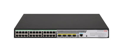 H3C SMB S5120V3-28P-PWR-LI Layer 3 Ethernet Switch with 24x 10/100/1000Mbps Ethernet PoE+ Ports and 4x 1Gbps SFP Ports, 240W PoE+ Capacity, AC PSU