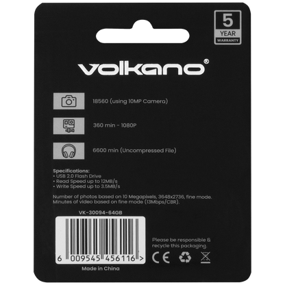 Volkano USB 2.0 Flash drive 64GB