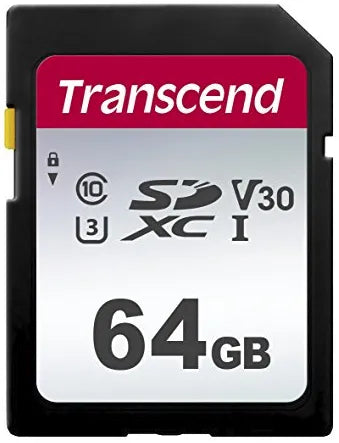 TRANSCEND 300S 64GB UHS-I CLASS 10 U1 V10 SDXC CARD -3D NAND