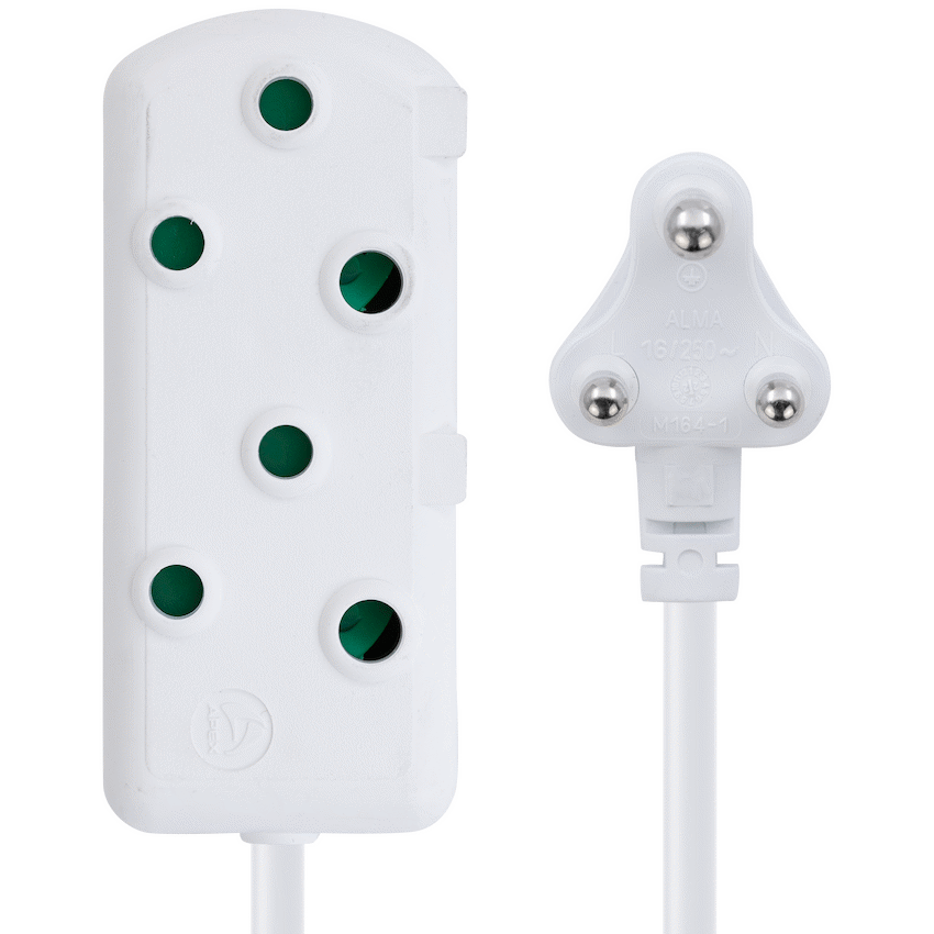 Switched Light-Duty Side-by-Side (SBS) Extension Leads 10m - WT