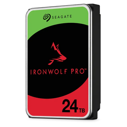 Seagate Ironwolf Pro ST24000NT002 24TB 3.5'' HDD NAS Drives 7200 RPM; SATA 6GB/s Interface; 256MB Cache;550TB/Year; Unlimited Ba