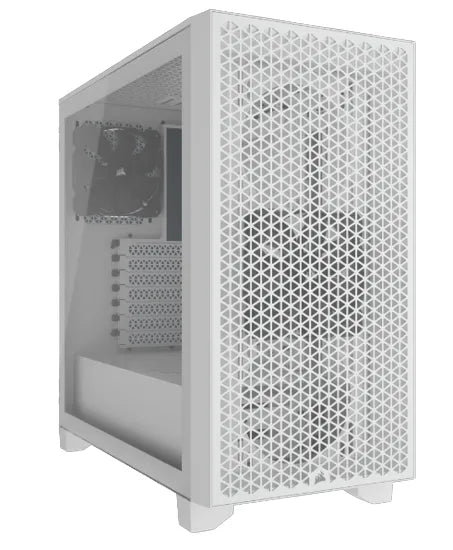 3000D AIRFLOW White Mid-Tower PC Case; 2x 3.5'' | 2x 2.5'' Drive Bays; Up to 360mm Radiator compatible; 2x 120mm fan incl