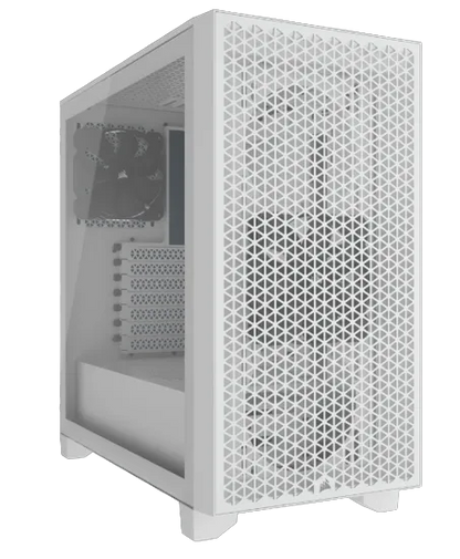 3000D AIRFLOW White Mid-Tower PC Case; 2x 3.5'' | 2x 2.5'' Drive Bays; Up to 360mm Radiator compatible; 2x 120mm fan incl